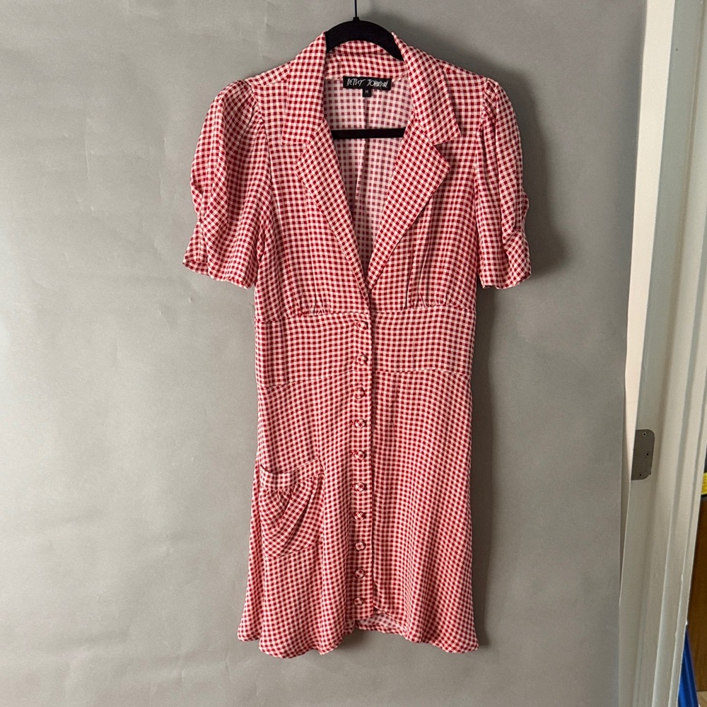 Betsy Johnson- Red Gingham Dress